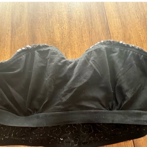 Express bustier tube top sequin black Medium/large - Picture 5 of 5